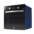 LG Black And Blue Oven With Glass Door Control Panel And Interior Racks