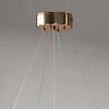Elegant Modern Chandelier Design With Golden Wave Shaped Layers And Black Accents For Interior Decor