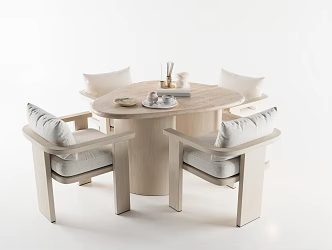 Dining table dining chair dining room carpet 3d model