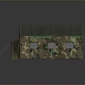 Camouflage Military Style Tent With Door Windows And Guy Ropes