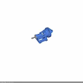 Blue Mechanical Equipment Industrial Pump With Shaft Housing And Base Structure