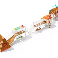 Modern slide amusement equipment toy 3d model