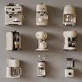 Modern Kitchen Appliances Collection With Various Types And Neutral Designs 3d model