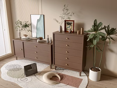Modern Wood Grain Cabinet Simple Style Cabinet Whole Cabinet Sideboard Balcony Cabinet Storage Cabinet Entrance Cabinet 3d model