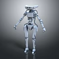 Humanoid Robot With White Mechanical Structure And Sleek Design Features 3d model