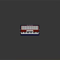 Modern Blue Red Black Accordion Musical Instrument With Piano Keyboard And Shiny Surface
