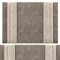 Gray And Beige Decorative Wall Panels With Geometric Textured Design For Home Interior