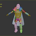 Human Warrior Character In Silver Armor With Helmet Breastplate Leg Armor And Cloak
