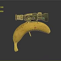 Creative Banana Shaped Weapon With Telescopic Scope And Yellow Bruised Peel