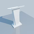 Modern White Pillar With Smooth Surface And Shadow On Light Background 3d model