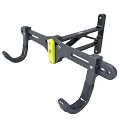 Black Metal Hardware Tool Brackets With Yellow Accents Wall Mounted Design 3d model