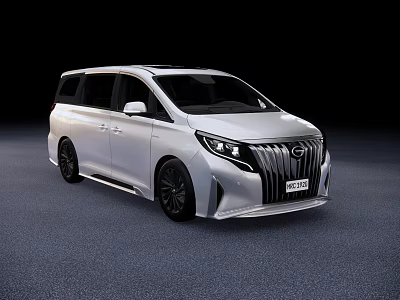 White Modern MPV Featuring Sleek Body Design Alloy Wheels And Front Grille 3d model
