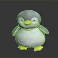 Children's Cute Soft Plush Penguin Stuffed Toy With Yellow Beak And Feet