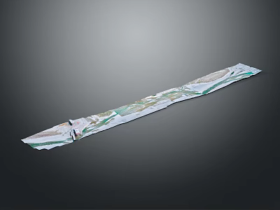 Detailed Topographic Terrain Model With Green Mountain And White River Features 3d model