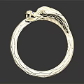 Exquisite Gold Snake Ring With Blue Gemstone Eyes And Intricate Diamond Accents