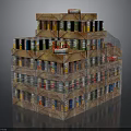 Colorful Stacked Cans and Cardboard Boxes in Multiple Layers Storage