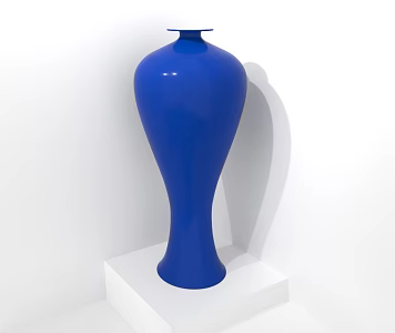 Ceramic Vase Blue Light 3d model