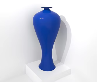 Ceramic Vase Blue Light 3d model