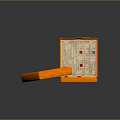 Orange Open Medical Device Case With Test Strips And Reagent Vials