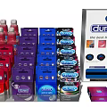 Durex Personal Care Products With Assorted Colorful Packages And Display Box