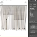 Beige Striped Curtains With Double Layer Sheer And Fabric Design For Home