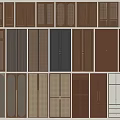 Various Style Wardrobe Doors With Lattice Louvered Solid Color And Wooden Designs