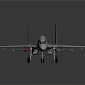 Detailed Gray Military Fighter Jet Model With Cockpit And Wings Design
