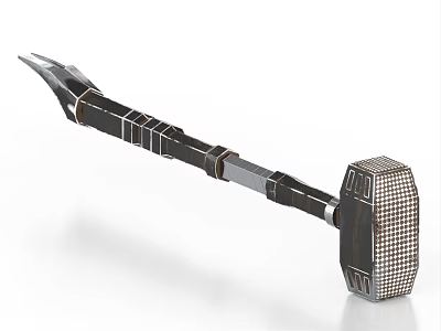 hammer sledgehammer long handle hammer 3d model