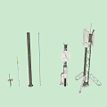 Industrial Equipment Collection Including Antennas Poles Meters And Tower Structures