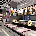 Stylish Modern Restaurant Interior With Chef At Bar Counter And Wine Racks