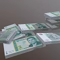 Neatly Stacked Various Denomination Banknotes with Clear Design and Crisp Texture