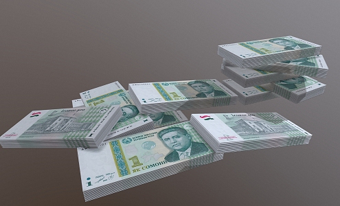 Coins, paper money, paper money, money, money 3d model