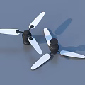 Small Household Fans With Black Base And White Rotating Blades For Desktop Use