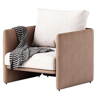 Modern Single Sofa minotti 3d model