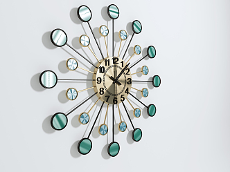 Light Luxury Clock Wall Clock 3d model