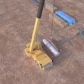 Industrial Factory Building Under Construction With Crane Heavy Machinery And Blue Sky