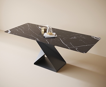 Modern dining table 3d model