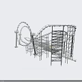 Thrilling Roller Coaster Amusement Park Ride With Steel Track And Elevated Supports