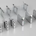 Public Facilities Various Modern Turnstiles With Metal Design For Entrance Control 3d model