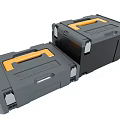 ToolMax Gray And Orange Toolboxes For Hardware Tools Storage Solution 3d model