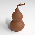 Decorative Gourd Shaped Brown Furniture Ornament With Chinese Character Fu