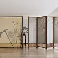 New Chinese Style Screen Partition 3d model