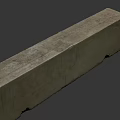Gray Rectangular Concrete Block With Rough Surface For Industrial Construction Applications 3d model
