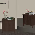 Chinese bedside table 3d model