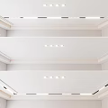 Modern Ceiling Main Light Ceiling Double Eyelid Ceiling Magnetic Light 3d model