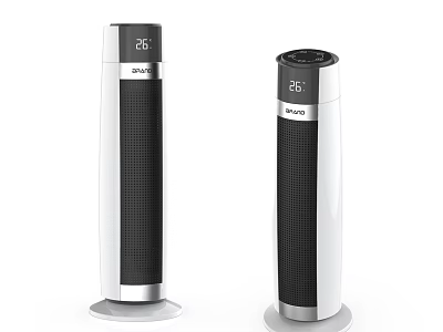 Two BEVICO Tower Heaters With Digital Temperature Display And Modern Design Features 3d model