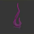 Modern Abstract Flame Sculptural Interior Decorative Home Furniture With Gray Base