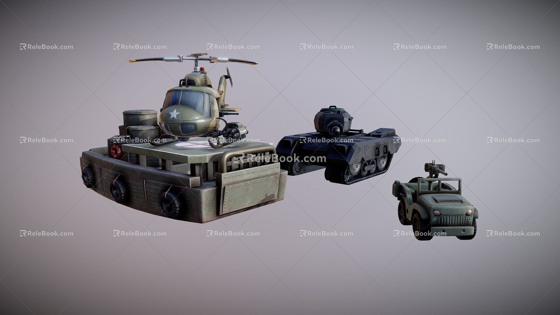 Military vehicle package 3d model