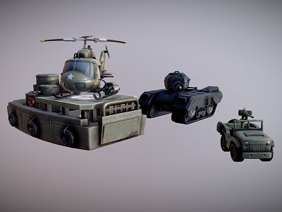 Military vehicle package 3d model