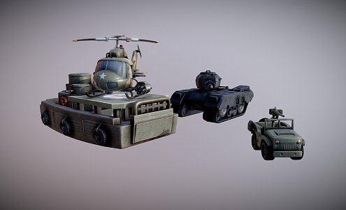 Military vehicle package 3d model